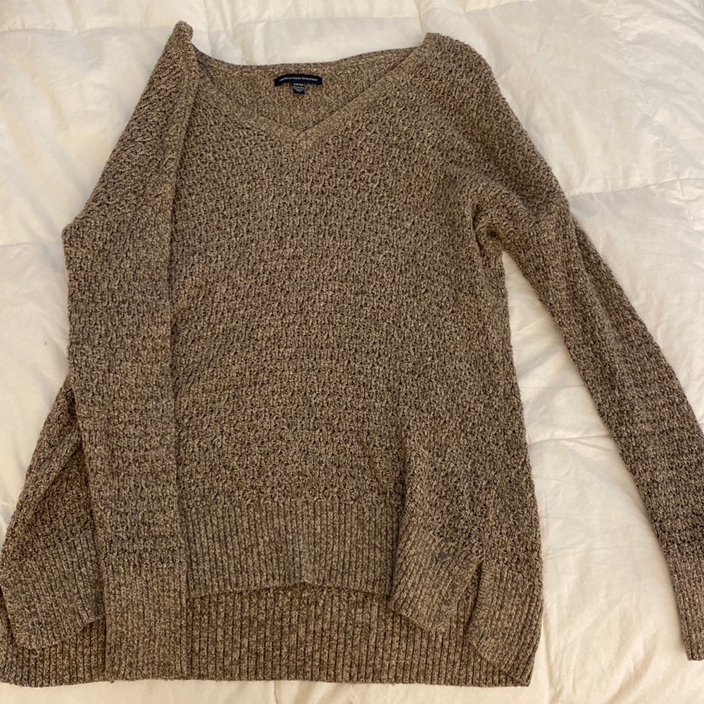 AMERICAN EAGLE KNOT BROWN SWEATER